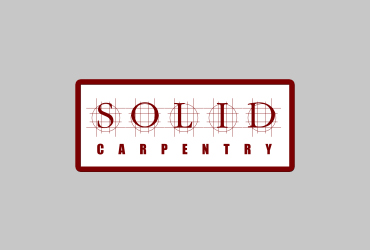 Solid Carpentry logo with an off-white background.